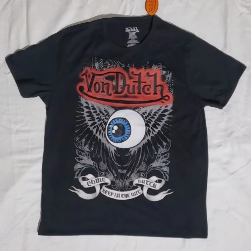 Von Dutch Black and Red Graphic Tee